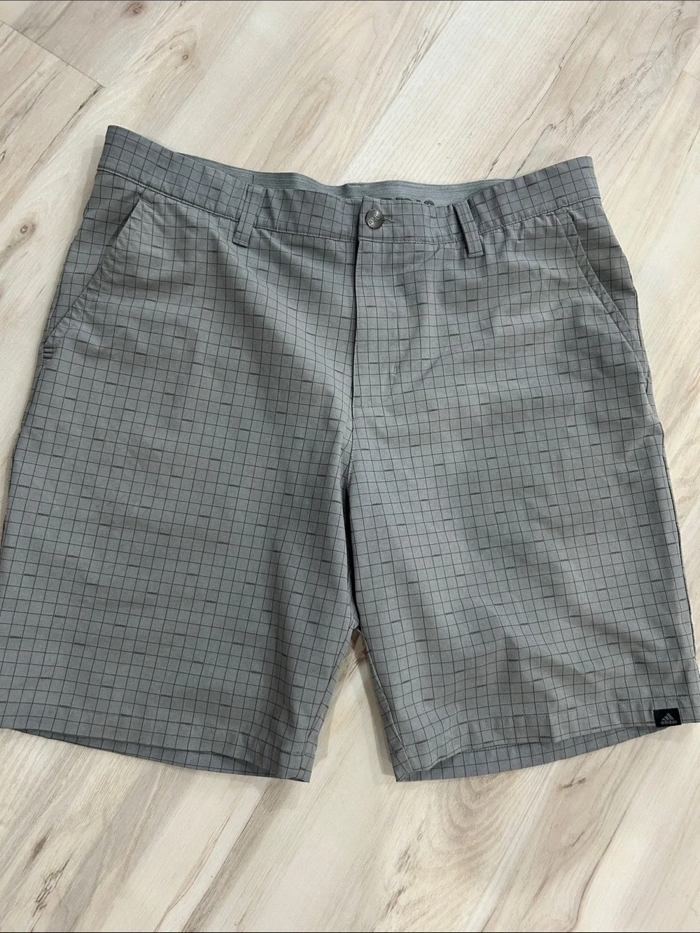 adidas Men's Gray Grid Performance Shorts